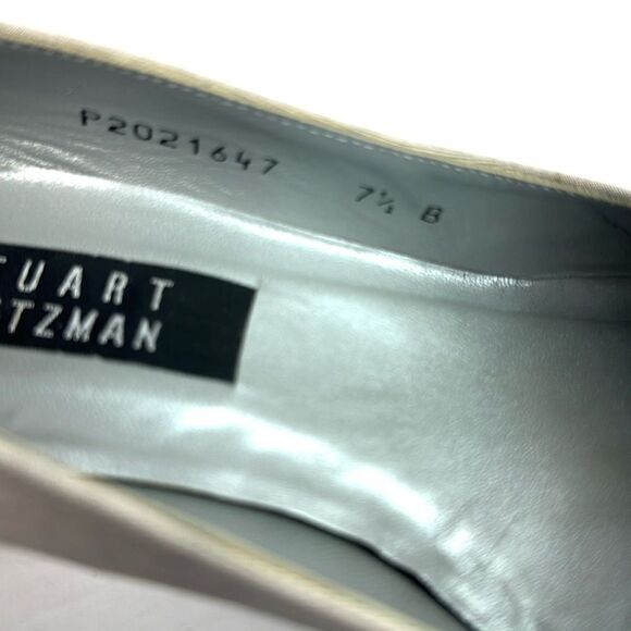 Stuart Weitzman Silver Fabric Pumps US 7,5 - Picture 13 of 15